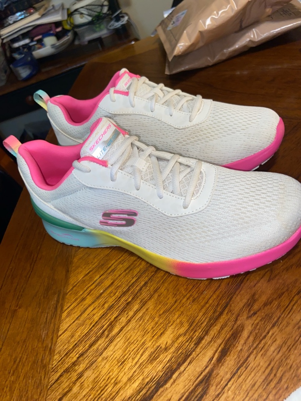 Skechers SKECH-AIR Memory Foam Support/Rainbow Accents